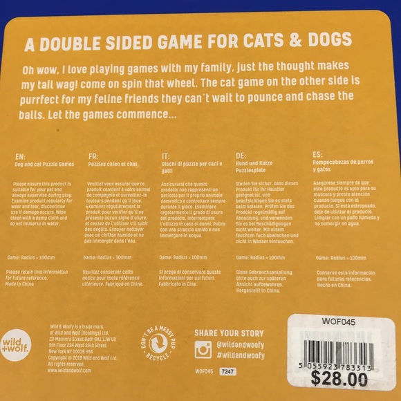 Wild & Woofy Trick & Treat, Spin & Pounce Wooden Pet Puzzle for 🐈 & 🐩 - Picture 5 of 8